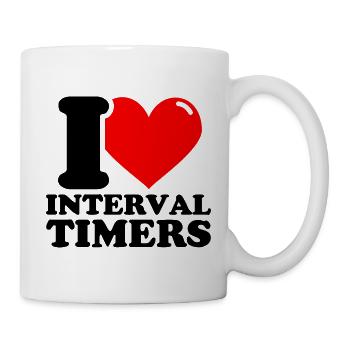 I Love Interval Timer – Fitness Weightlifting l - Mug - white - Right