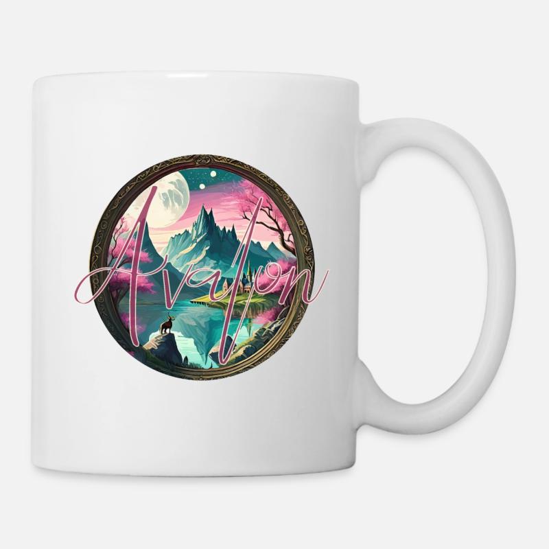 Avalon Glastonbury England Legend Excalibur - Mug - white
