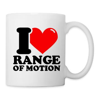 I Love Freedom of Movement – Fitness Weightlifting - Mug - white - Right