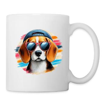 Beagle Der Gangster - Tasse - Weiß - Rechts