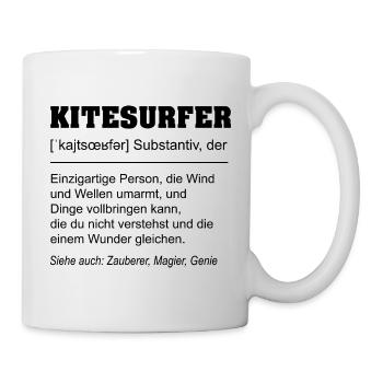 Kitesurfer Definition - Tasse - Weiß - Rechts
