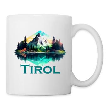 Tyrol with mountains, the Loyalty of the Alps to the province of Tyrol - Mug - white - Right