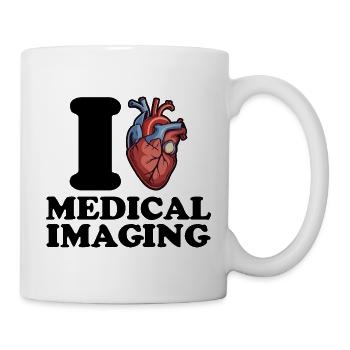Ich liebe medizinische Bildgebung - Tasse - Weiß - Rechts