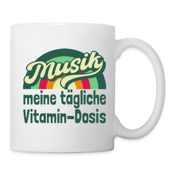 Musik meine tägliche Vitamin-Dosis - Tasse - Weiß - Rechts
