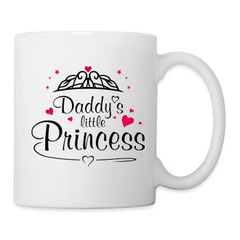 Papas kleine Prinzessin - Tasse - Weiß - Rechts