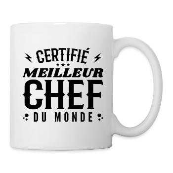 Zertifizierter bester Koch der Welt | Koch Geschenk - Tasse - Weiß - Rechts