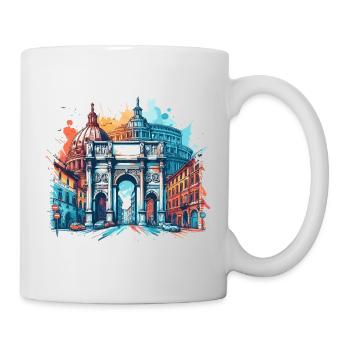 PULSIERENDES ROM: EIN BUNTER BLICK AUF DIE PRACHT ITALIENS - Tasse - Weiß - Rechts