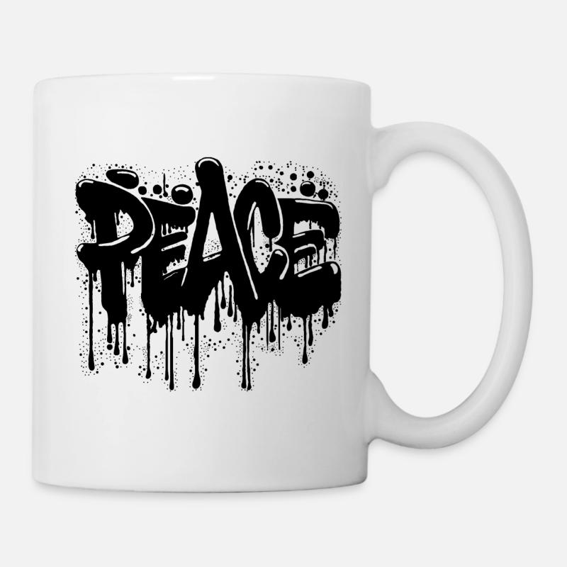 Peace Graffiti - Tasse - Weiß