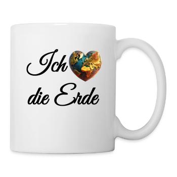 Ich liebe die Erde - Tasse - Weiß - Rechts