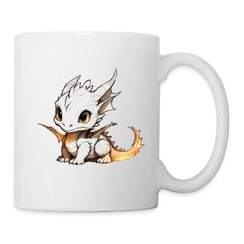 Kleiner süßer Drache - Tasse - Weiß - Rechts