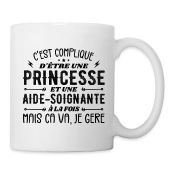 Prinzessin und Pflegerin - Tasse - Weiß - Rechts