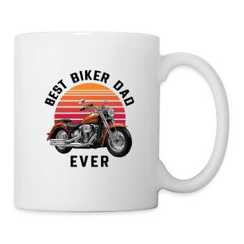 vintage best biker dad ever - Mug blanc - blanc - Droite