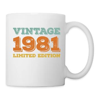 Vintage 1981 Limited Edition Classic birthday gift - Mug - white - Right