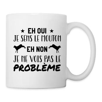 Ich rieche die Schafe - nein, ich sehe das Problem nicht - Tasse - Weiß - Rechts