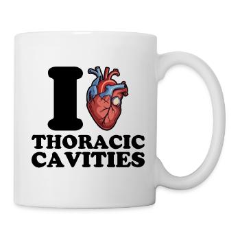 J’adore les caries thoraciques - Mug blanc - blanc - Droite
