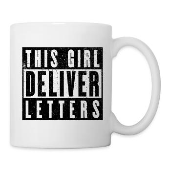 Cette fille livre des lettres - Postman Design - Mug blanc - blanc - Droite