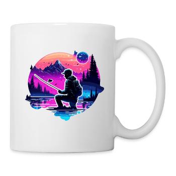 Angler Siluette / Fishing / Fish / Lake / Sport - Mug - white - Right