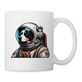 Astronaut / Space / Animal / Dog / Spaceship - Mug - white - Right