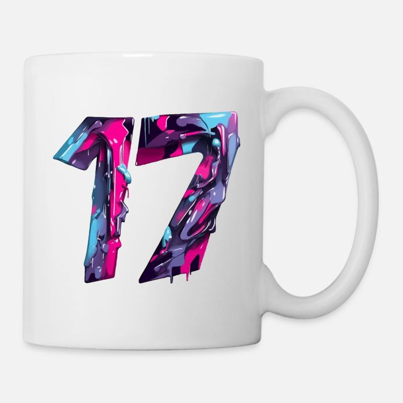 NR. 17 NUMMER 17 COOL 17. GEBURTSTAG - Tasse - Weiß