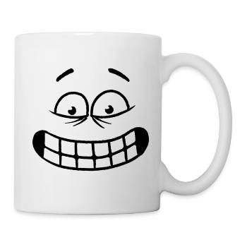 Funny Cartoon Face Innocent - Mug - white - Right