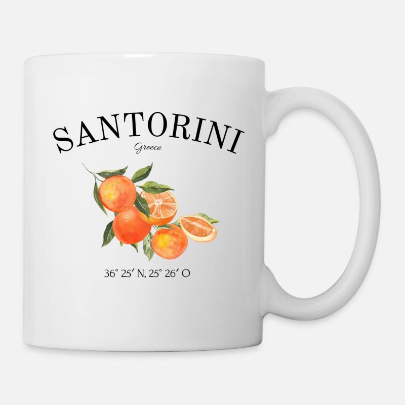 Santorin - Grèce - Vacances - Vieille Théra - Mug blanc - blanc