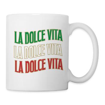 Italien, Dolce Vita - Tasse - Weiß - Rechts