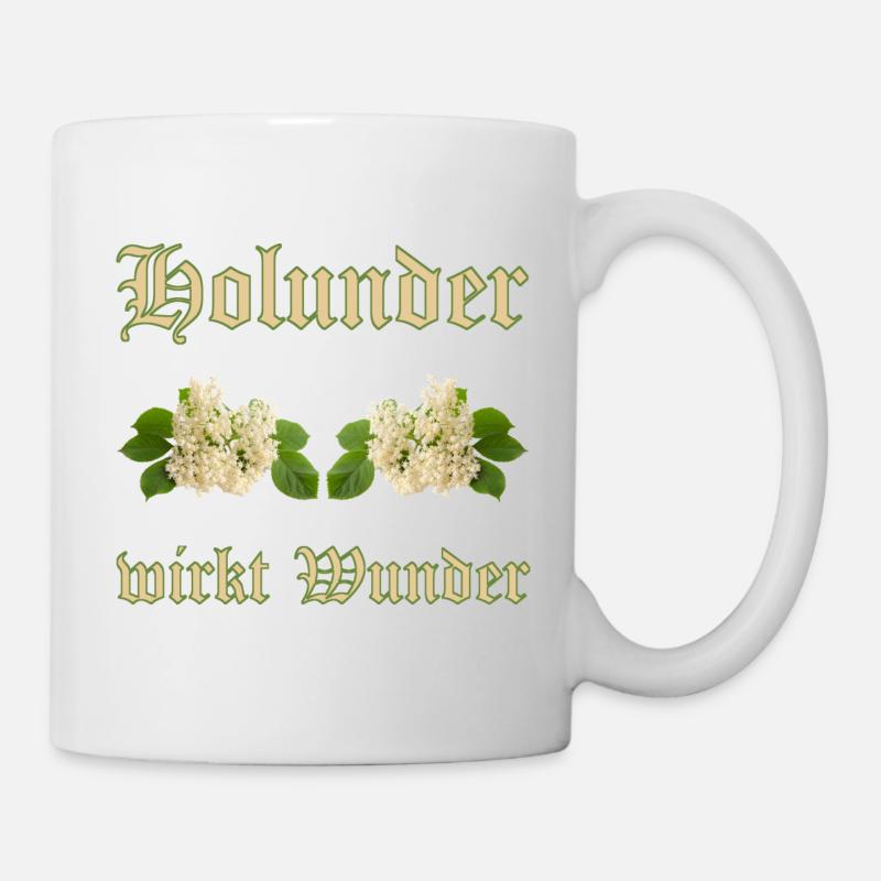 holunder wirkt wunder - Tasse - Weiß