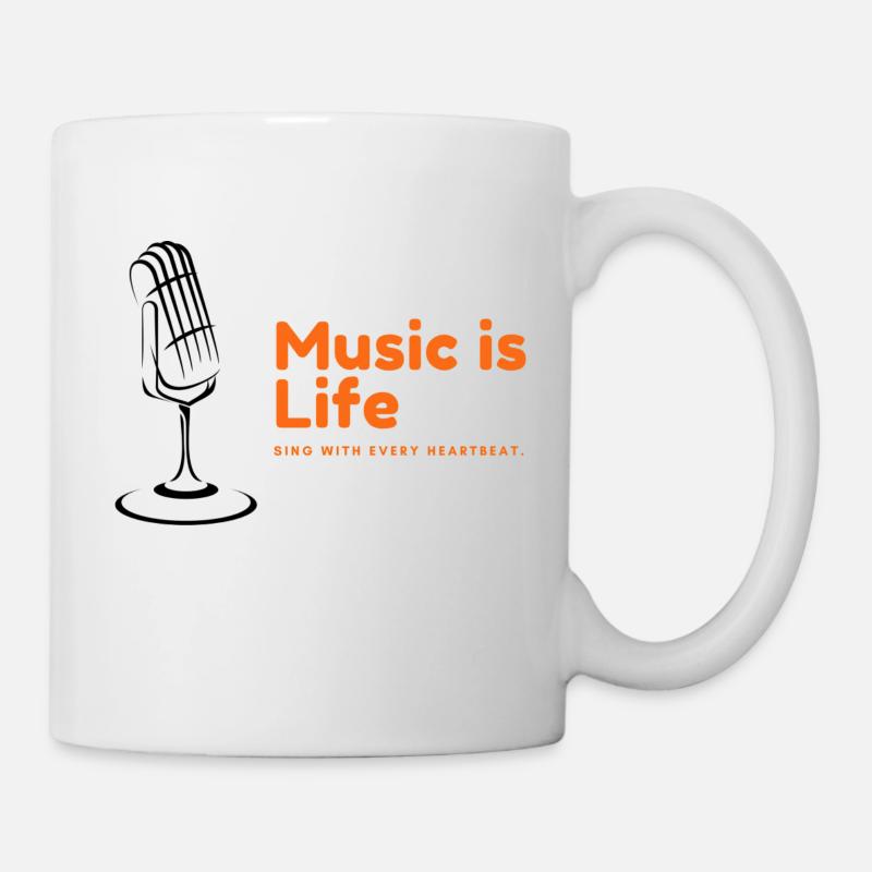 Collection La musique est la vie - Mug blanc - blanc