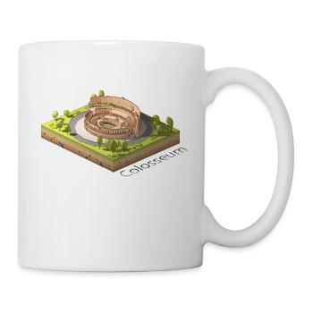 Géométrique low poly le Colisée - Mug blanc - blanc - Droite