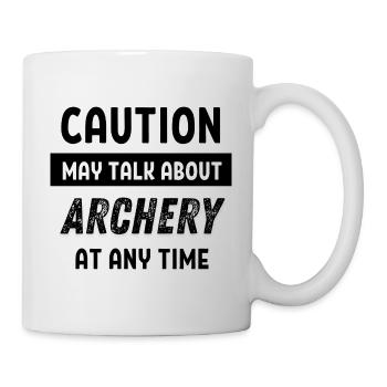 Caution may talk about Archery at any time - Mug - white - Right