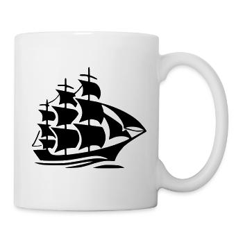 Ship black - Mug - white - Right