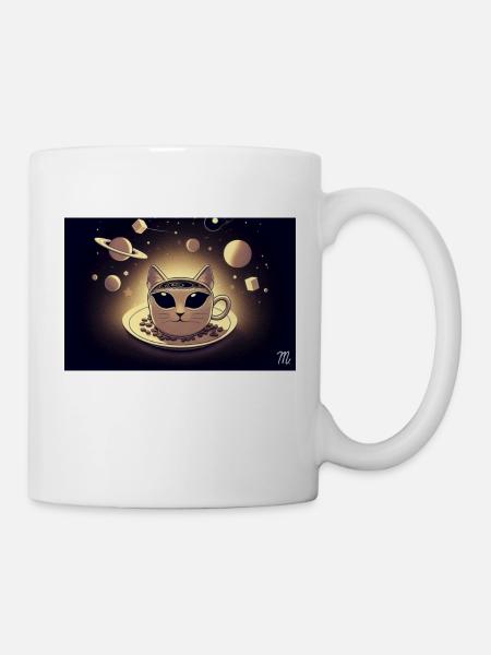 Café Space Cat - Mug blanc - blanc
