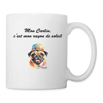 Carlin rayon de soleil - Mug blanc - blanc - Droite