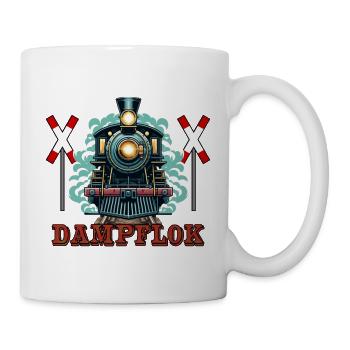 Dampflok nostalgische Eisenbahn für Kinder - Tasse - Weiß - Rechts
