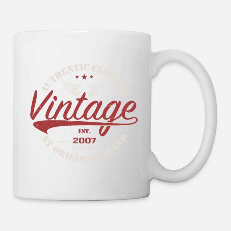 Jahrgang 2007 Retro 2007 Geburtstagsgeschenk 2007 - Tasse - Weiß