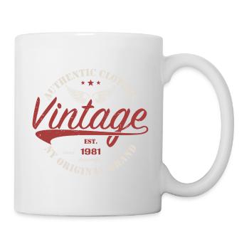 Vintage 1981 Birthday Gift 1981 Retro 1981 - Mug - white - Right