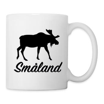 Småland Elch Schweden Region Südschweden Aufkleber - Tasse - Weiß - Rechts