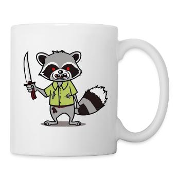 Halloween Zombie Raccoon Gift - Mug - white - Right