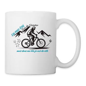 Je fais du vélo - Mug blanc - blanc - Droite