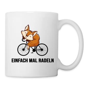 Fahrrad radlos Drahtesel sattelfest radeln - Tasse - Weiß - Rechts
