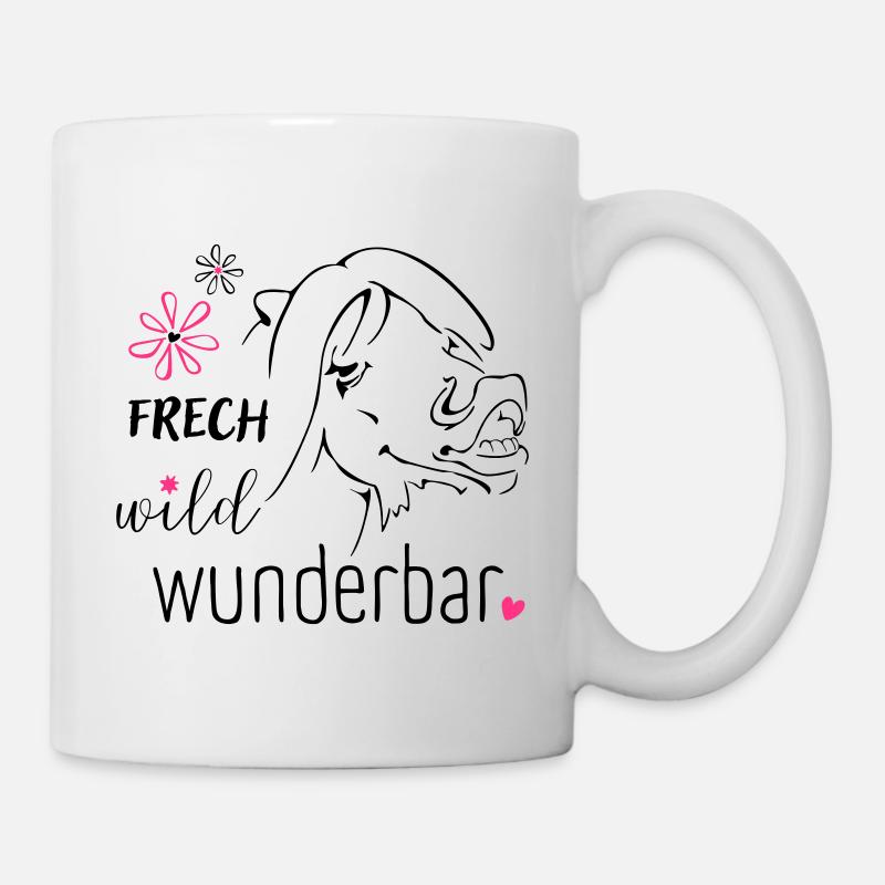 Frech, wild, wunderbar :-) - Tasse - Weiß
