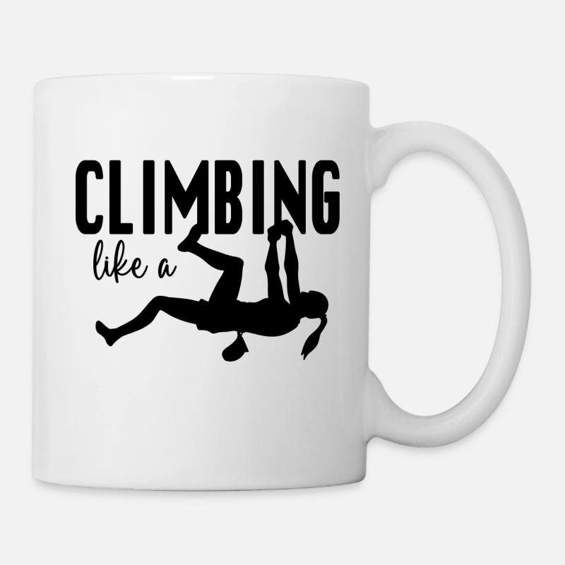 Climbing Like a - Women's Sport - Mug - white