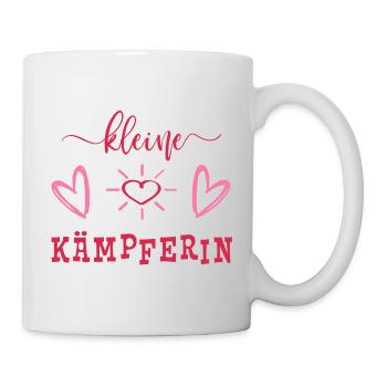 Kleine Kämpferin - Mut machen - Glücksbringer - Tasse - Weiß - Rechts