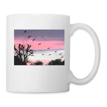 Voler, s’envoler. Visite de la nature. - Mug blanc - blanc - Droite