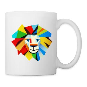Abstract Lion (Head, Colorful) - Mug - white - Right