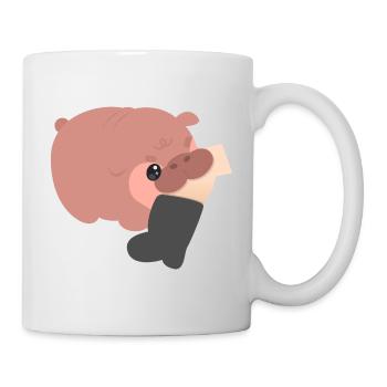 Moo Deng Morsure d’hippopotame pygmée - Mug blanc - blanc - Droite