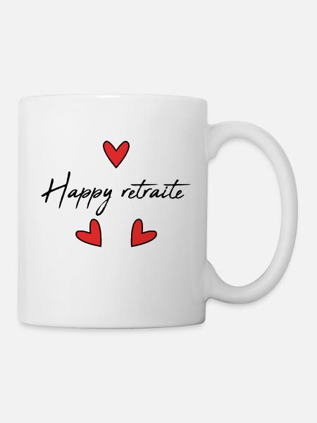 RETRAITE. COLLEGUE. RETRAITE. RETRAITEE. RETRAITE. - Mug blanc - blanc