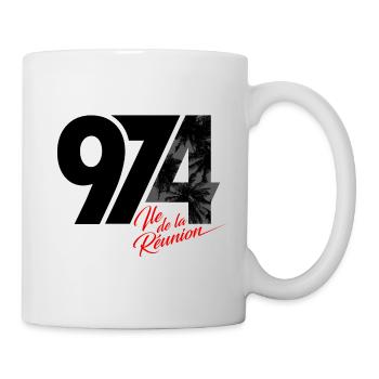 974 Ile de la Réunion Signature 2 - Mug blanc - blanc - Droite