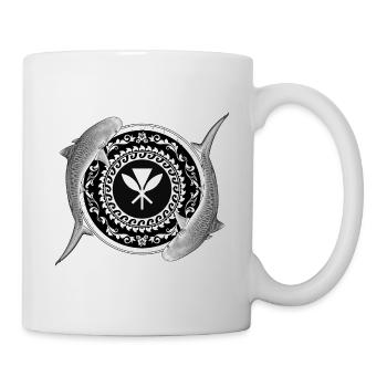 Tigerhai Kanaka Maoli - Tasse - Weiß - Rechts