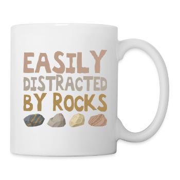 Easily Distracted By Rocks Geology Paleontologist - Mug blanc - blanc - Droite